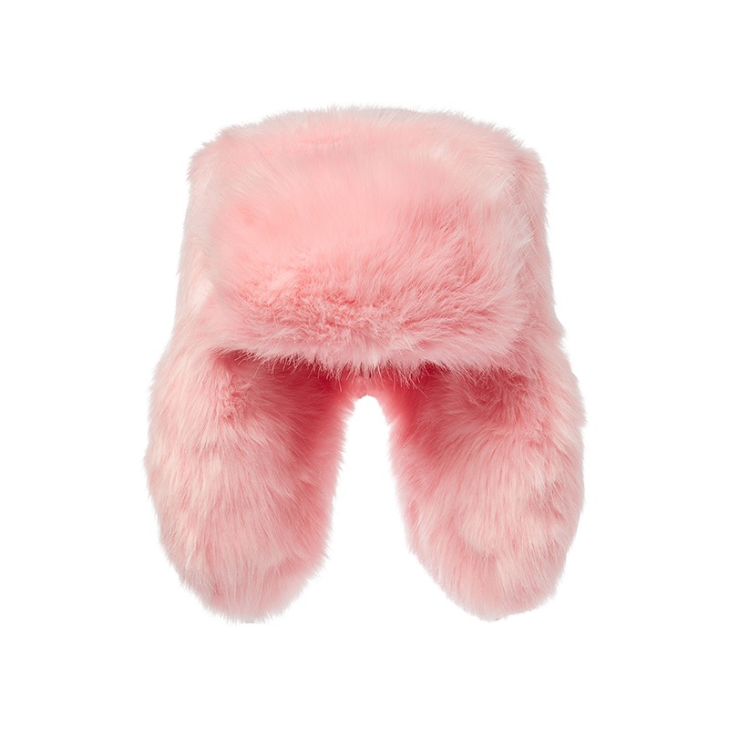 Pink Faux Fur Trooper Hat